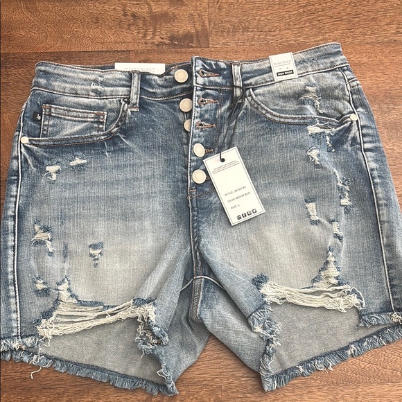 Judy Blue Pants - Judy Blue Distressed Blue Jean Shorts